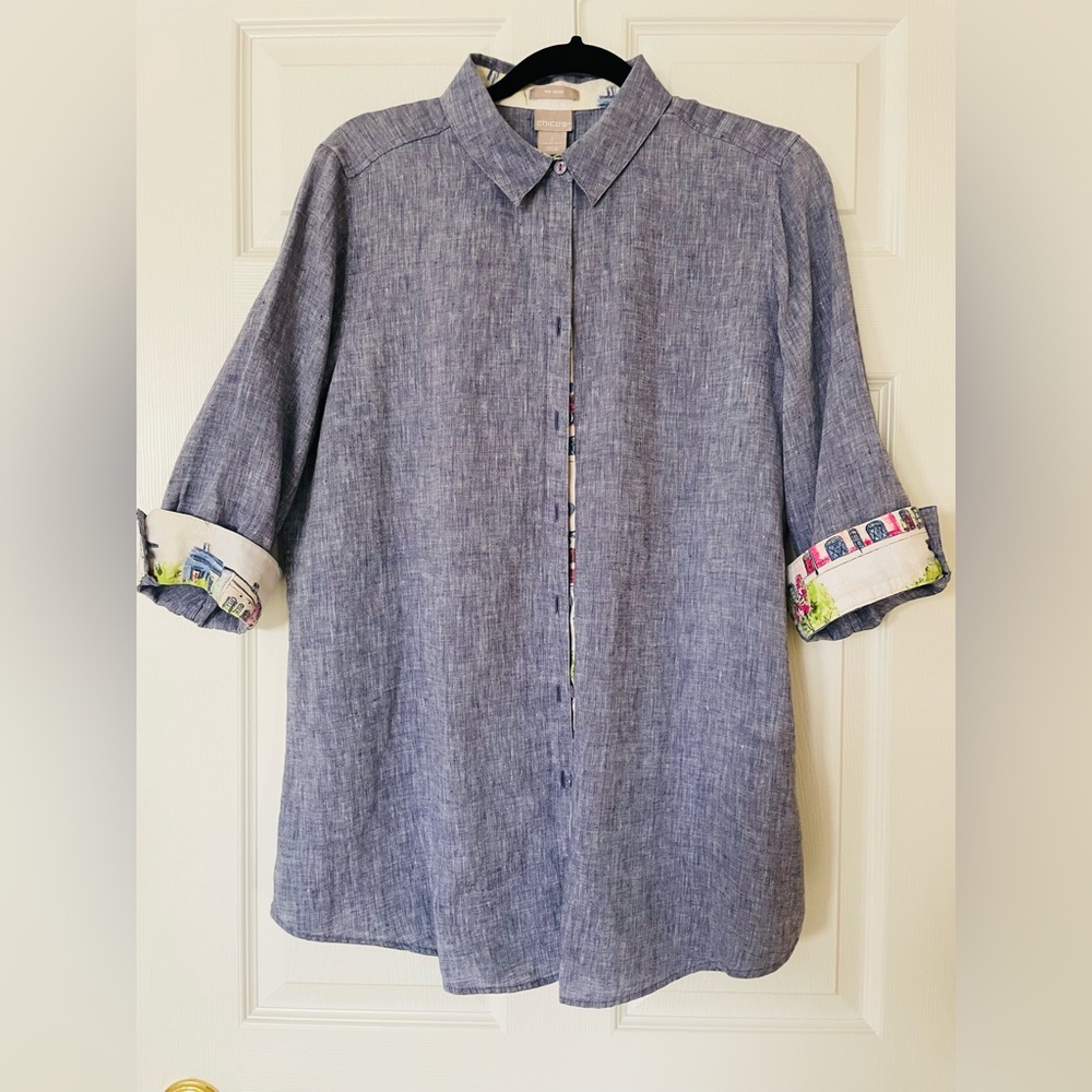 ✨ Chico’s | Chambray shirt | Effortless cool, zero ironing required